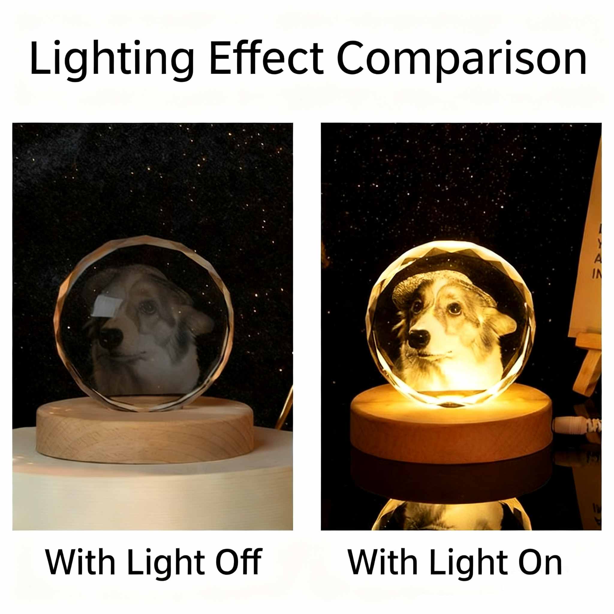 Frozen Your Love in Crystal: Custom 3D LED Photo - Heart