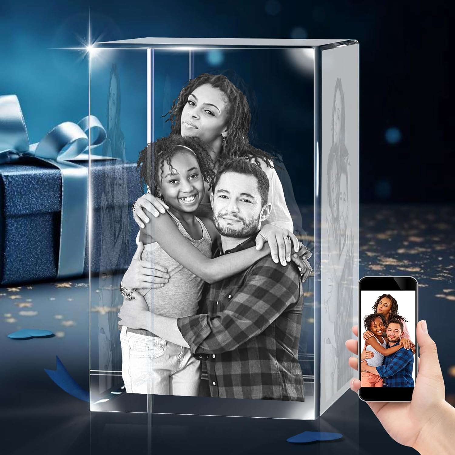 Frozen Your Love in Crystal: Custom 3D LED Photo