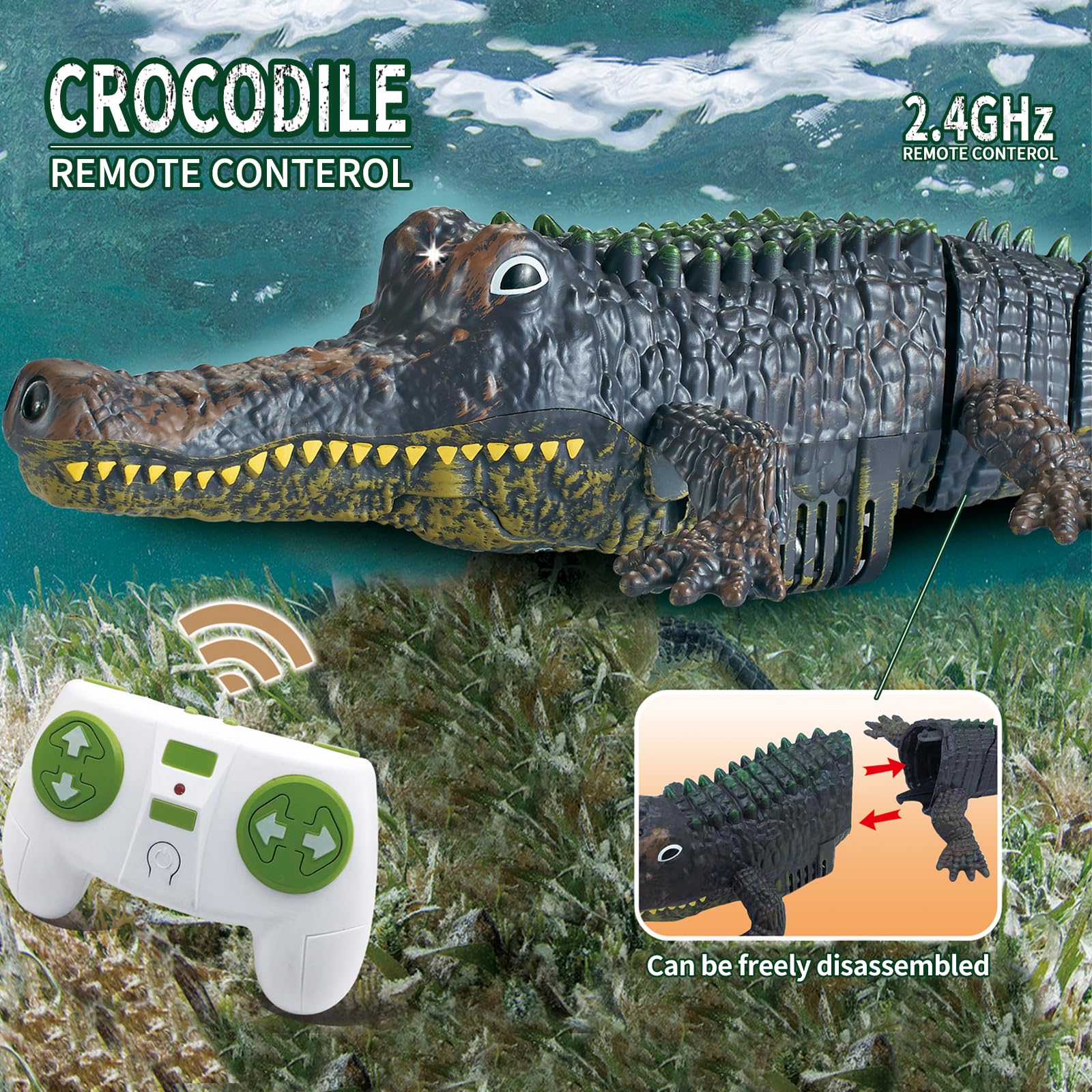 MSD Electric RC Crocodile Boat Toy