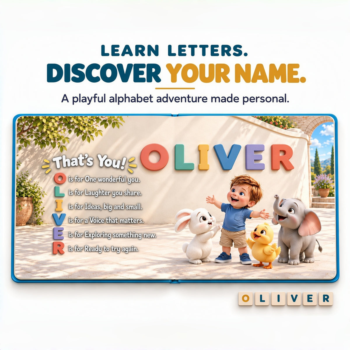 Name ABC Keepsake with Animals