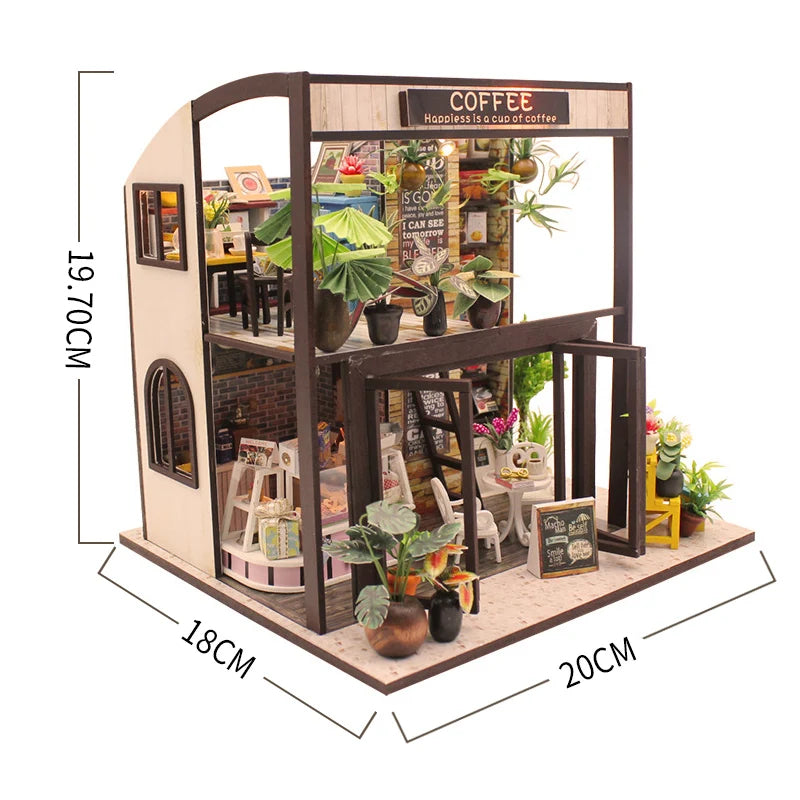 Wooden Doll House Kit · Time Travel Cafe