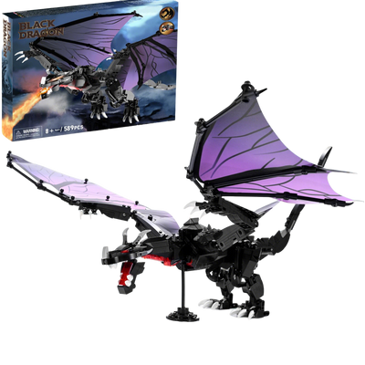 Personalized Dumeca Black Dragon storybook by YaGee - custom character for kids