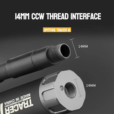 SPITFIRE TRACER III – Mündungsfeuer- und Leuchtspureinheit für Airsoft und Gelblaster mit 14-mm-CCW-Gewindeschnittstelle