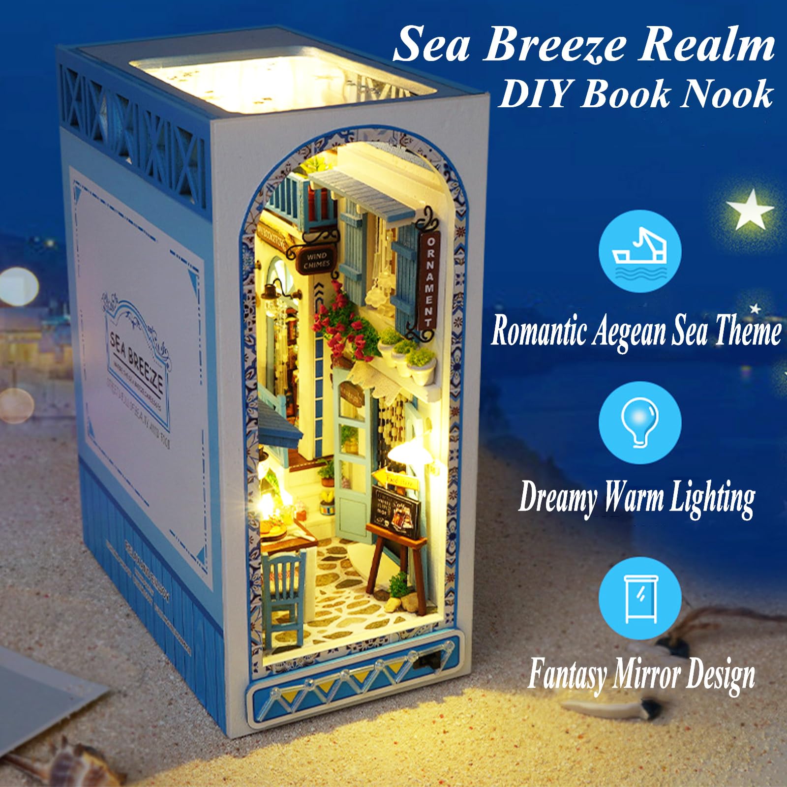 Miniature Bookshelf Insert Decor · Sea Breeze Realm