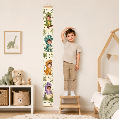 Personalized Height Chart for Kids - Dino