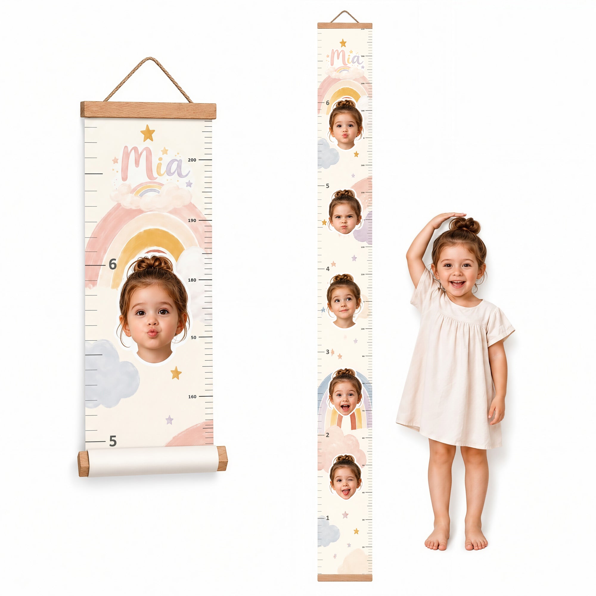 Personalized Height Chart for Kids - Cartoon