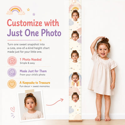 Personalized Height Chart for Kids - Cartoon
