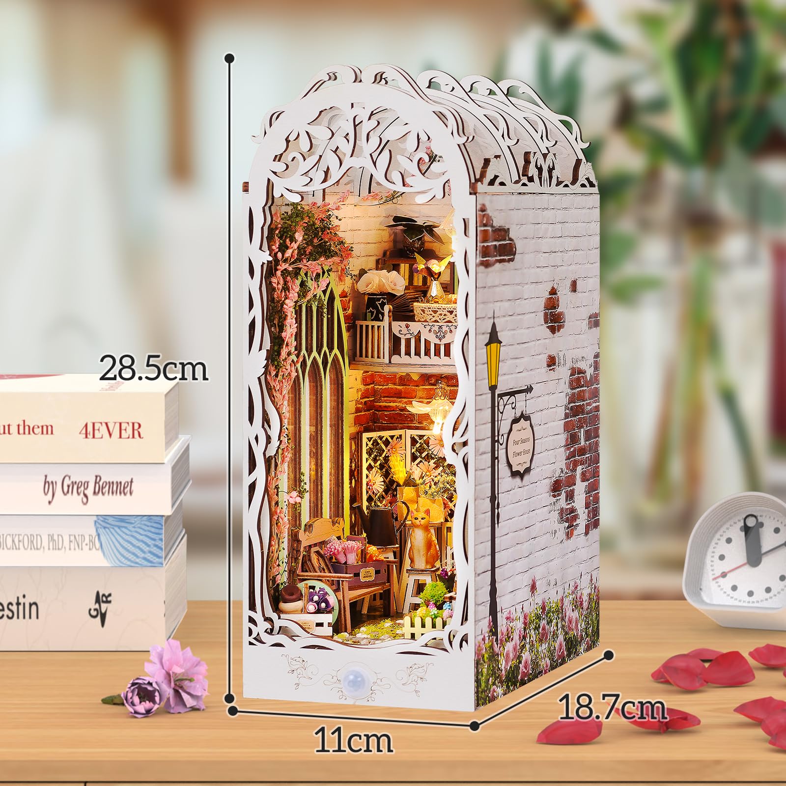 DIY Book Nook Kit · Flower House Booknook