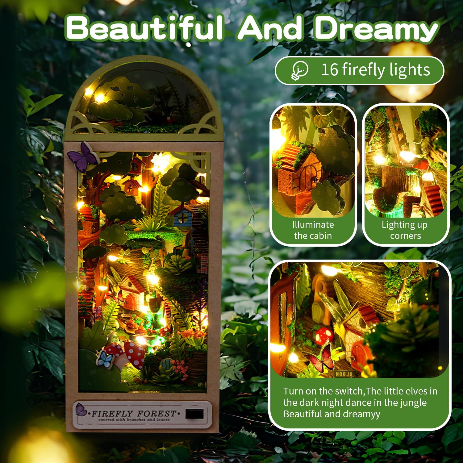 DlY Dollhouse Booknook · Firefly Forest